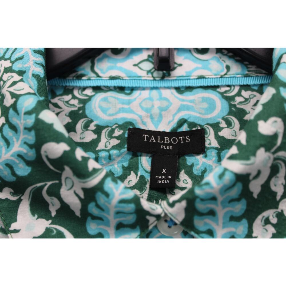 Talbots Top Size X Button Down Lightweight Cotton… - image 3